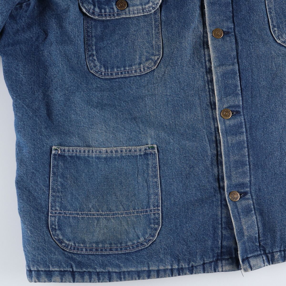 【本日23時出品終了】USA製 70s〜KEY ヴィンテージ デニムカバーオール 古着 70年代 Key IMPERIAL デニムカバーオール メンズXL相当