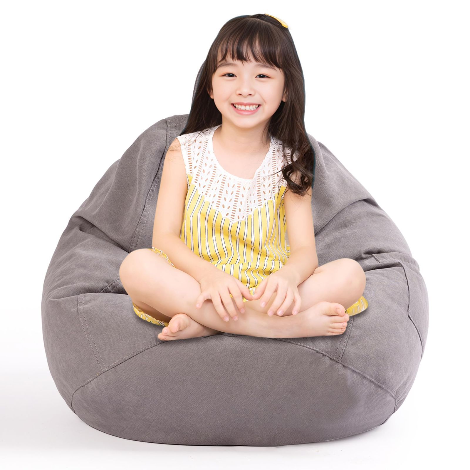 新品 VECELO ビーズクッション 怠惰なソファ 小さめ 70x80cm 一人掛け カバー取り外し可能 人をダメにするクッション 隠しファスナー 豆袋 座布団 柔らかい 軽量 取っ手付き 移動便利 洗濯便利 