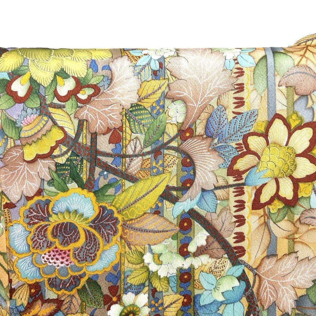 小紋エキゾチック花模様唐花小花カラフルリーフ着物014a d