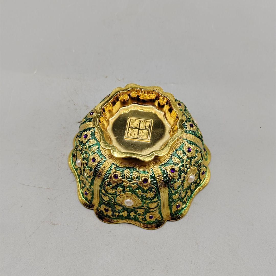 銅 細工 花開富貴碗 玄関 書架 装飾品 工芸品 置物 銅 細工 花開富貴碗 玄関 書架 装飾品 工芸品 置物 - メルカリ