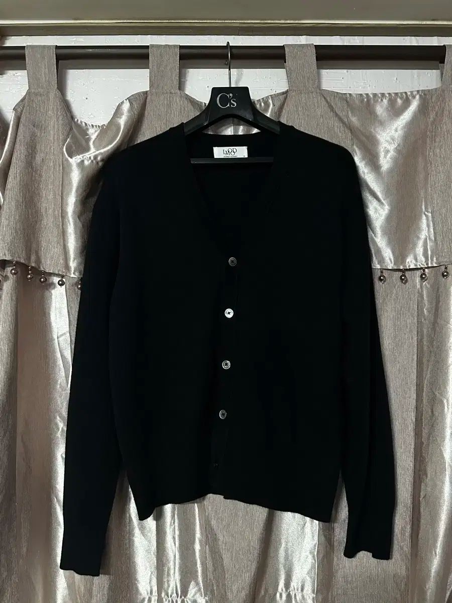 LMOOD エルムード オーディナリー ウール コットン クロップド カーディガン 黒 44