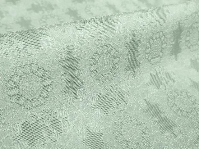 平和屋着物□極上 夏物 京都西陣・想屋謹製 色無地 刺繍 霞紋紗 白藍色  