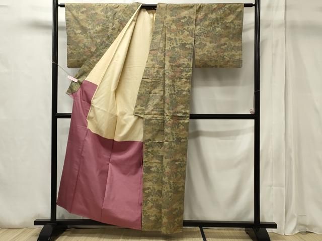 平和屋着物●上質な紬　竹林　正絹　逸品　AAAY1947ck 平和屋着物○上質な紬 竹林 正絹 逸品 AAAY1947ck