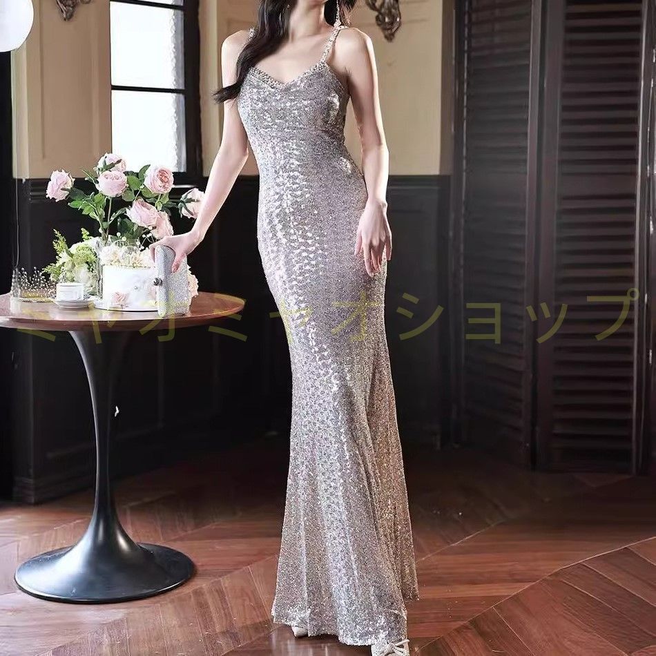 ハイエンドイブニングドレス フィッシュテールロングドレス