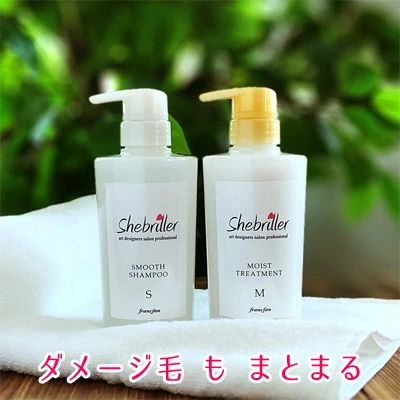 シーブリエ スムース シャンプー モイストト リートメント 380ｍｌ ボトル セット shebriller　5015543-s-m