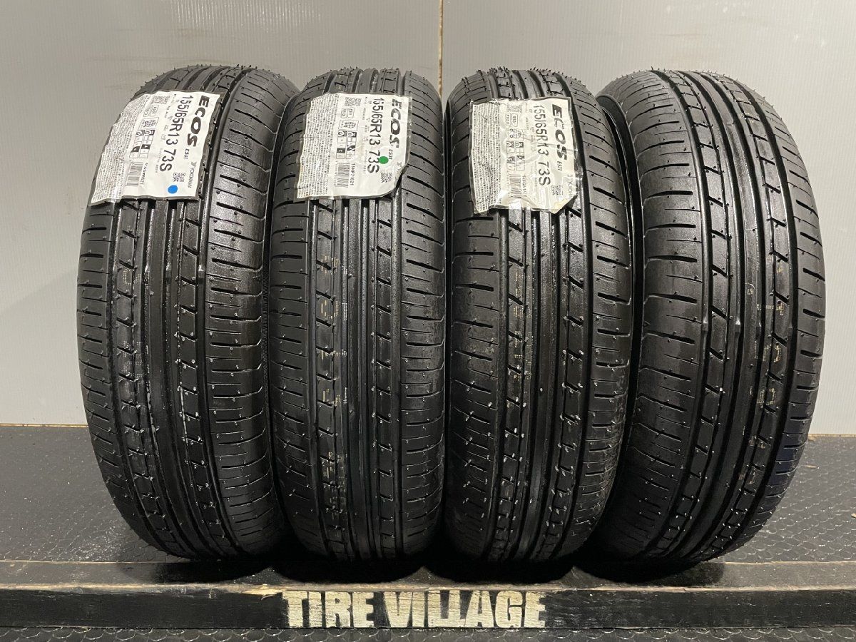新品 YOKOHAMA ECOS ES31 155/65R13 13インチ 夏タイヤ 4本 21年製 ek