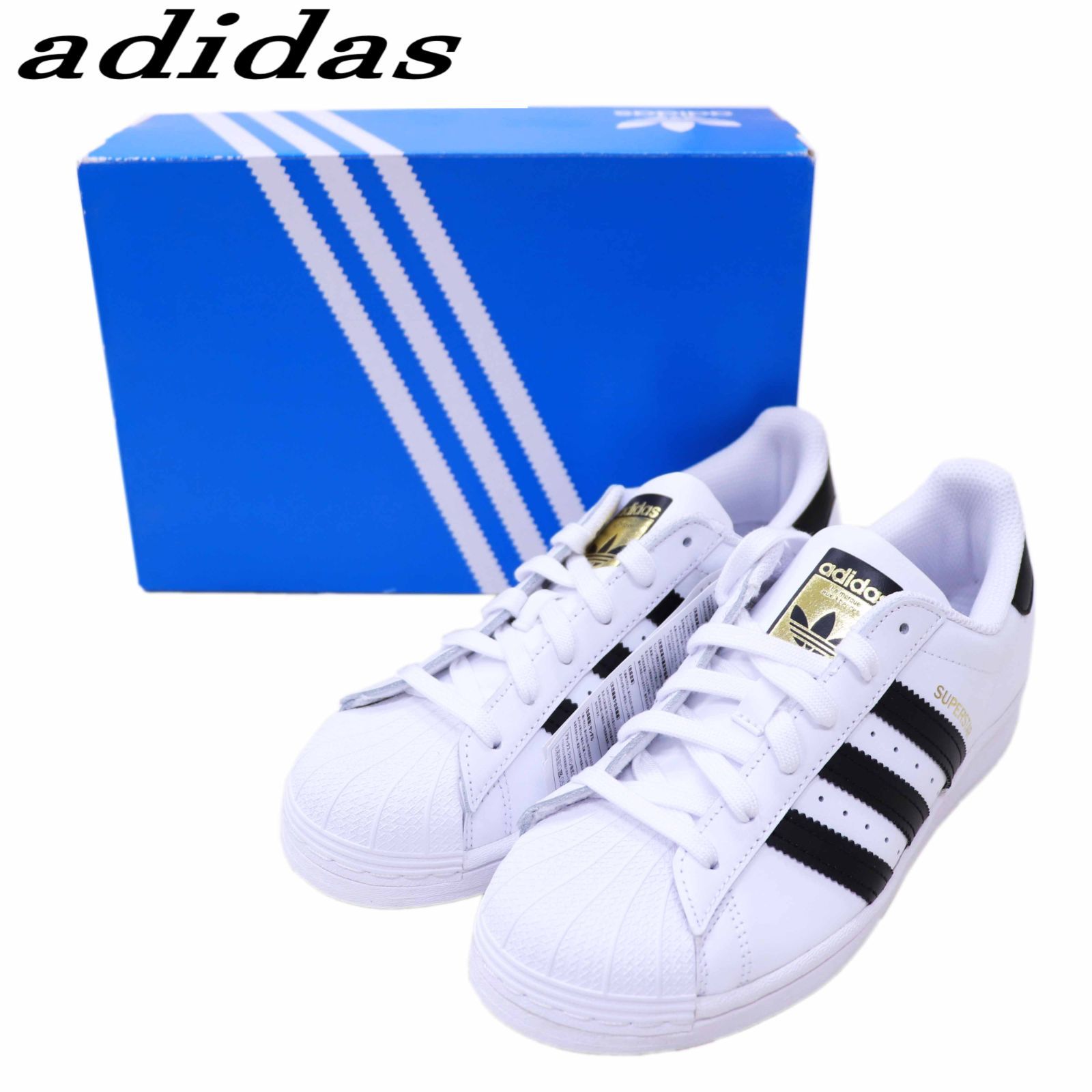 タグ付】adidas アディダス スーパースター スニーカー 23㎝ WHT/BLK 