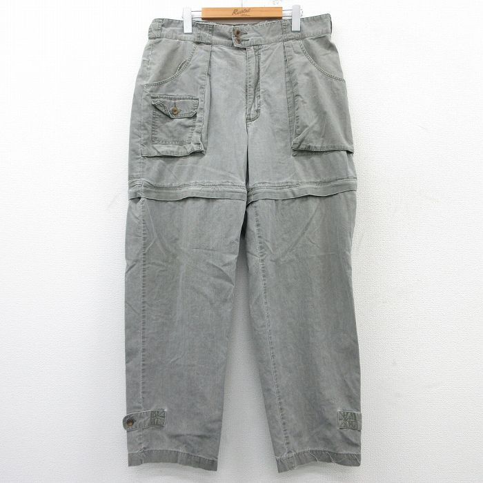 W36/古着 カベラス パンツ メンズ 00s コットン グレー 25mar08 中古 ボトムス ロング