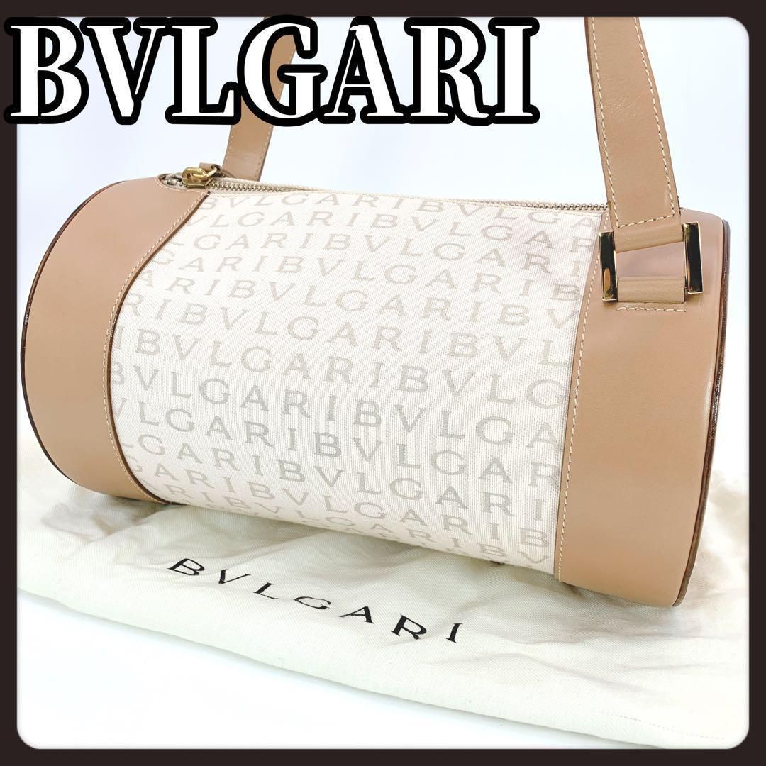 BVLGARI ブルガリ ロゴマニア ショルダーバッグ ミニボストン バレル型 