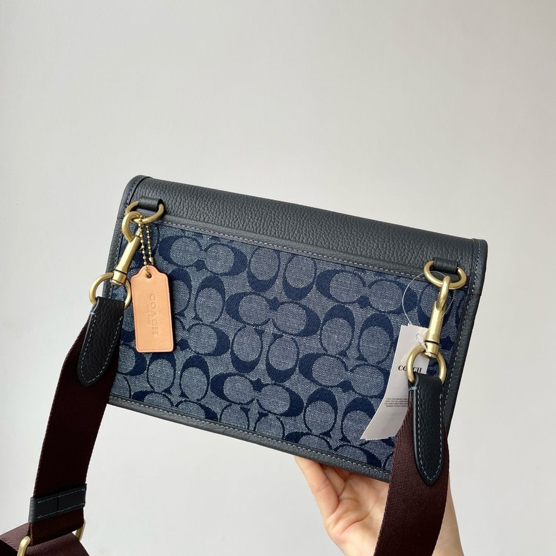 コーチバッグCOACHショルダーバッグ C8185 デニム クロスボディ斜  
