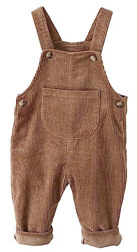 #ブラウンD_80 [Panegy] 長ズボン 子供 キッズ サロペット オーバーオール ベビー服 綿 コーデュロイ 可愛い 通園 カジュアル お出かけ ベビー パンツ ロング 女の子 男の子 #ブラウンD 80