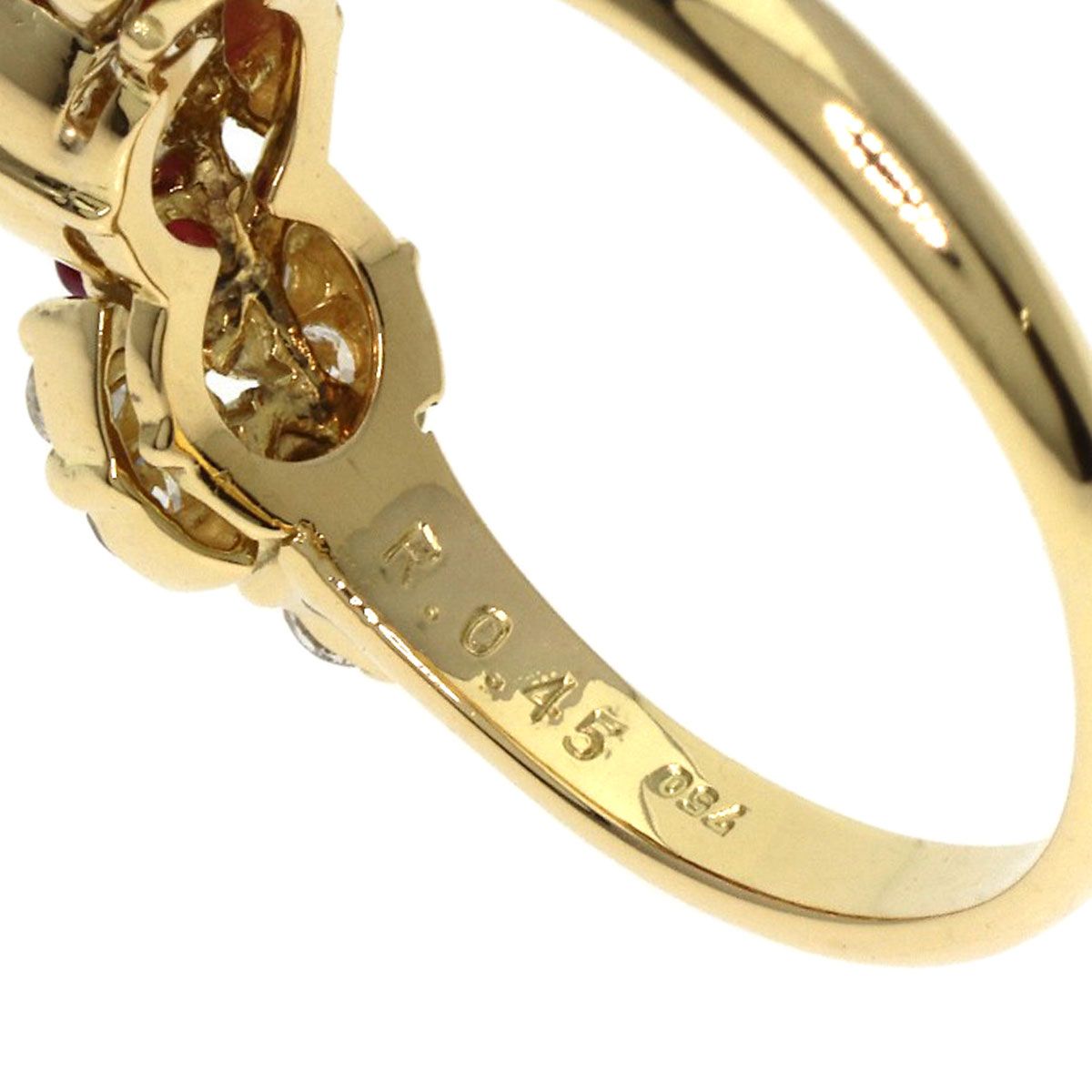 ピキョッティ ダイヤ ルビー 18K リング 11.5号 12号 Italy PICCHIOTTI