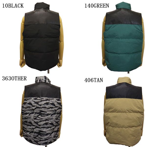 Schott (ショット) 2257006 CLASSIC LEATHER COMBI DOWN VEST
