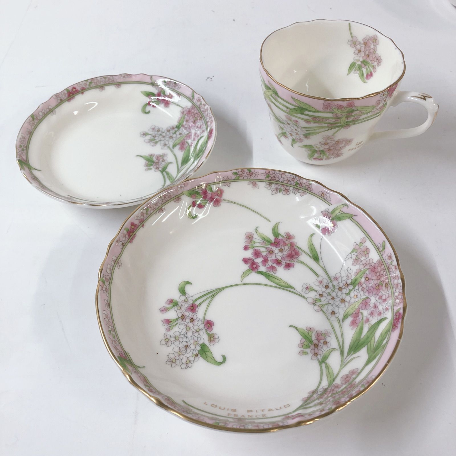 ルイピトー LOUIS PITAUD FRANCE カップ＆ソーサー＆ケーキ皿 5客