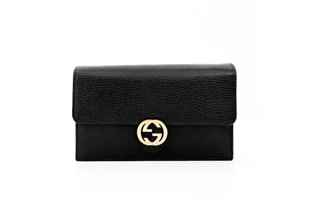 Gucci GUCCI グッチ 女性 レディース インターロッキング GG チェーン WOC ショルダーバッグ クロスバッグ ブラック