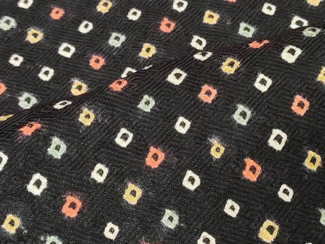 平和屋着物○上質な紬 絞り 鹿の子文様 正絹 逸品 AABD1095ck