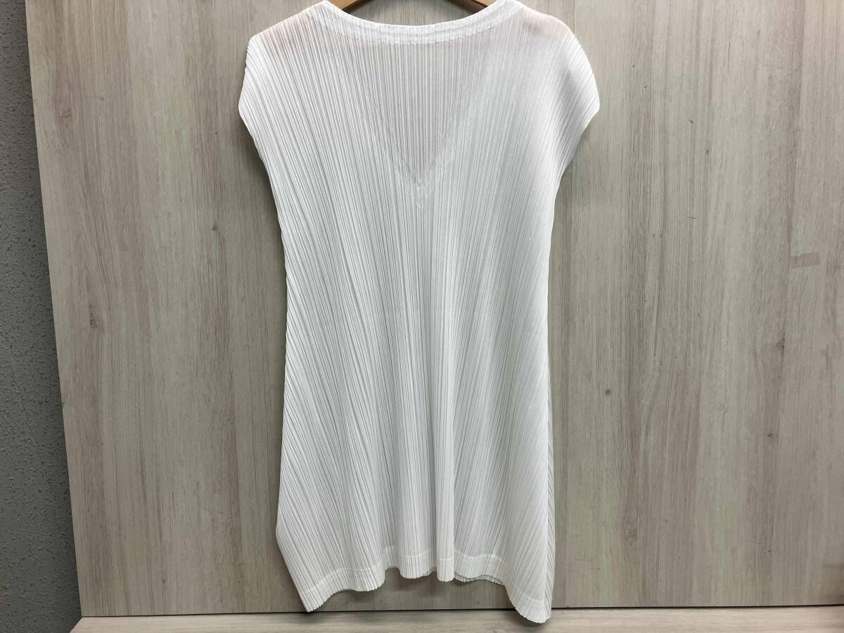 PLEATS PLEASE プリーツ プリーズ 半袖シャツ ノースリーブ PP 43-JT 149 イッセイミヤケ ホワイト 白