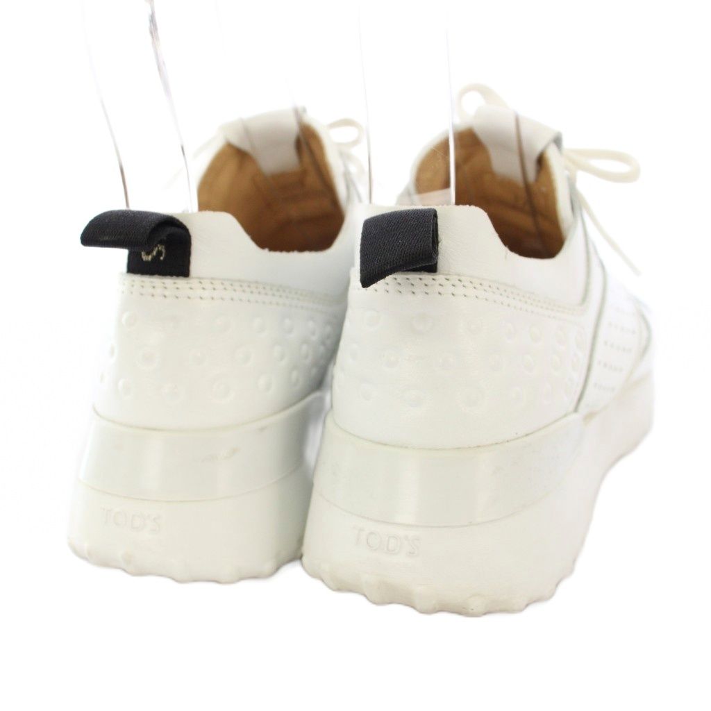  トッズ TOD S スニーカー シューズ パンチング レザー 37 白 TK スニーカー 靴