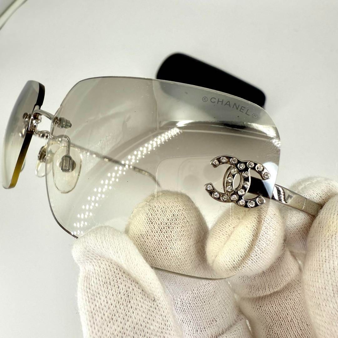 美品 CHANEL サングラス 4017 リムレス グラデーション ココマーク