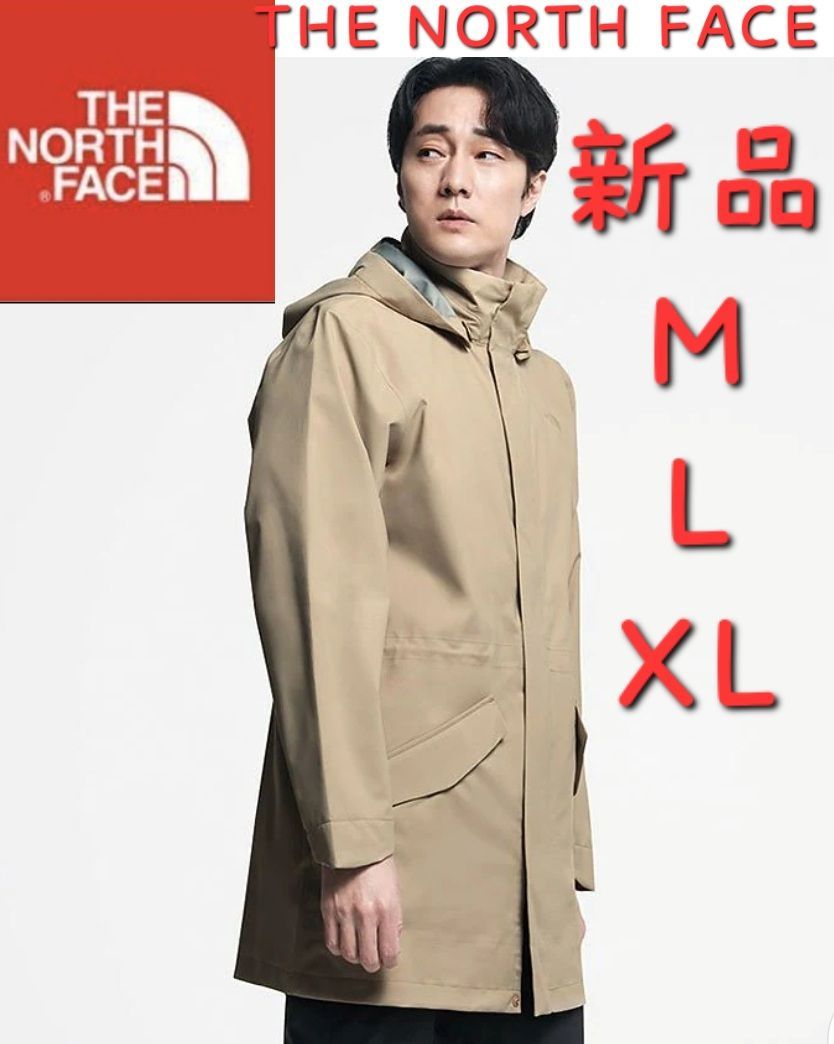 THE NORTH FACEノースフェイス新品 韓国語タグ付き 日本未発売  軽量防寒 大人気ブラックおしゃれ海外限定 防水 防風 インナー ウィンドブレーカー ストリート ホワイトレーベル韓国限定ロゴ  トレンチスタイル 薄手