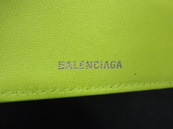 □極美品□ BALENCIAGA バレンシアガ 715234 ル カゴール レザー 三つ折り コンパクト財布 ウォレット イエロー系 AV0036 -  メルカリ