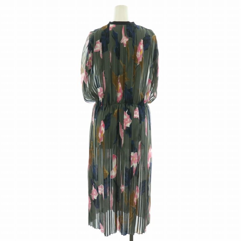 トゥモローランドBallsey プリントバルーンスリーブワンピース セール】BBタイポグラフィプリント フレアスリーブワンピース