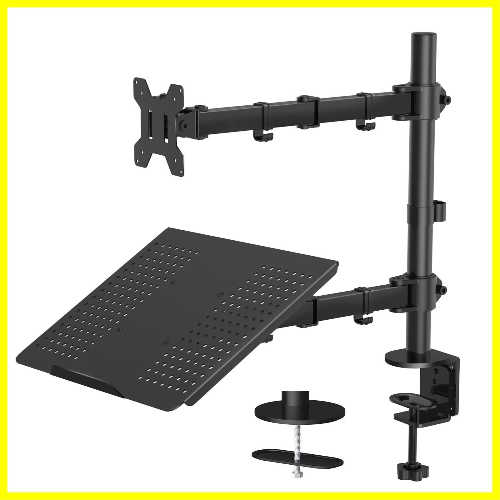 15.6インチ対応 ノートPCアーム 耐荷重10kg 耐荷重10kg 15.6インチまで 13～27インチ対応 PCスタンドアーム