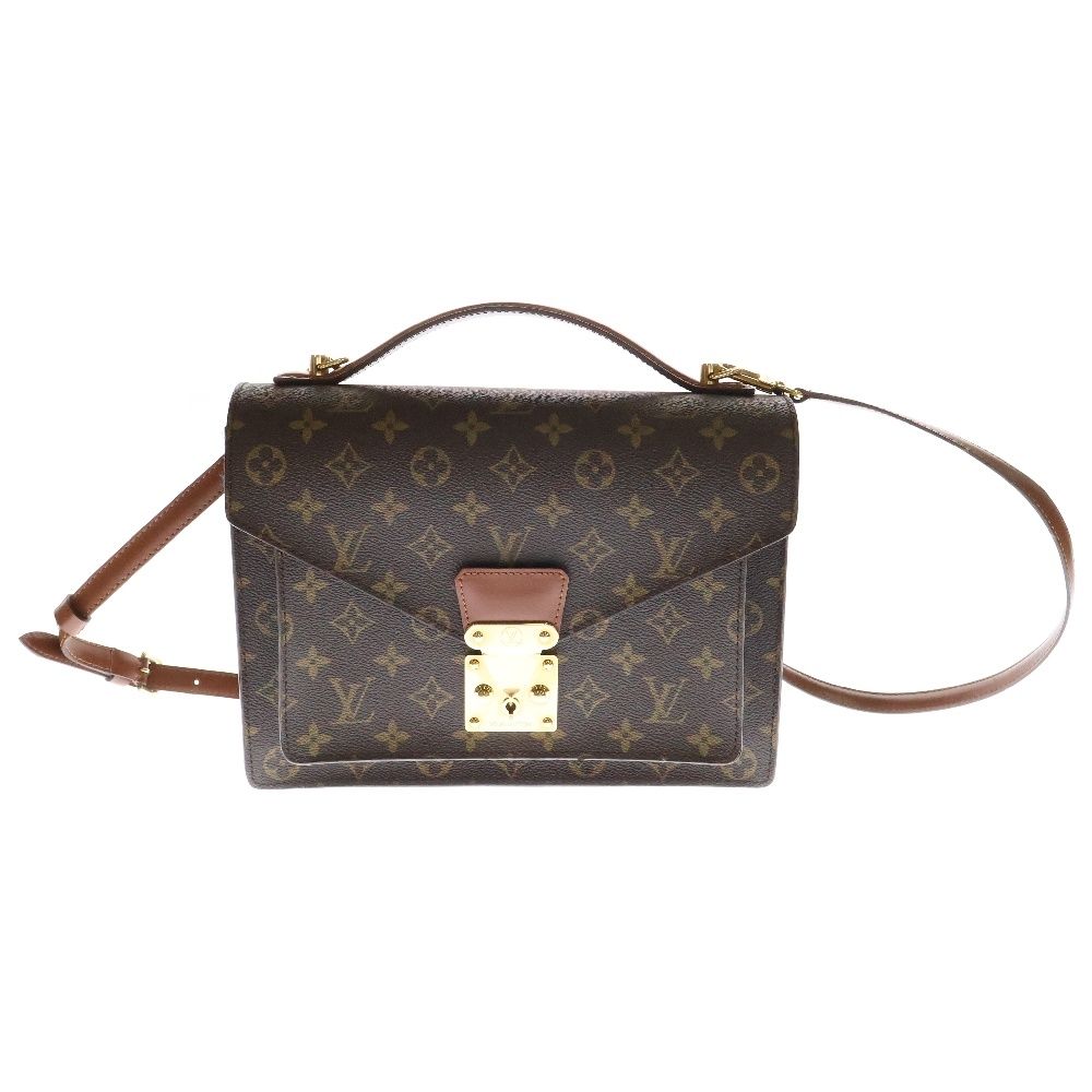 LOUIS VUITTON (ルイヴィトン) モノグラム モンソー28 ブラウン PVC 