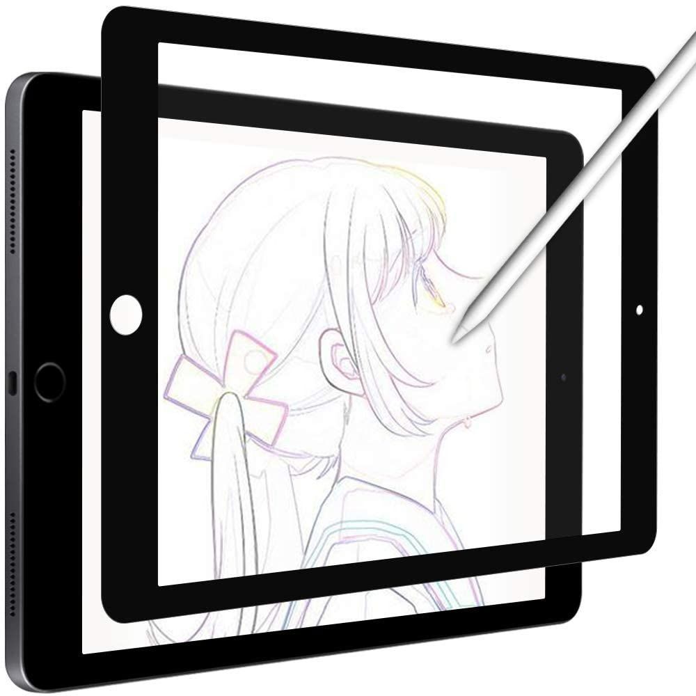【数量限定】ペーパーテクスチャ フィルム 着脱式 iPad 10.2 YMYWorld 用 保護フィルム 紙のような描き心地 反射低減 アンチグレア
