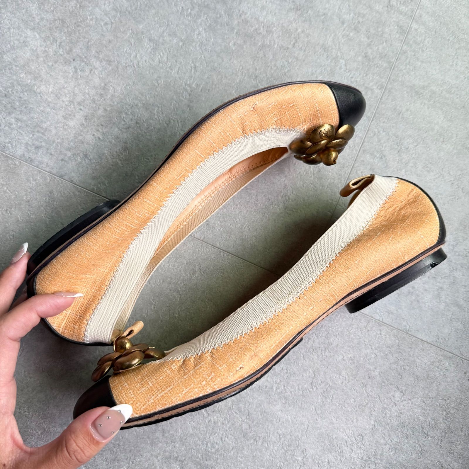 CHANEL シャネル カメリア ココマーク バレエシューズ
