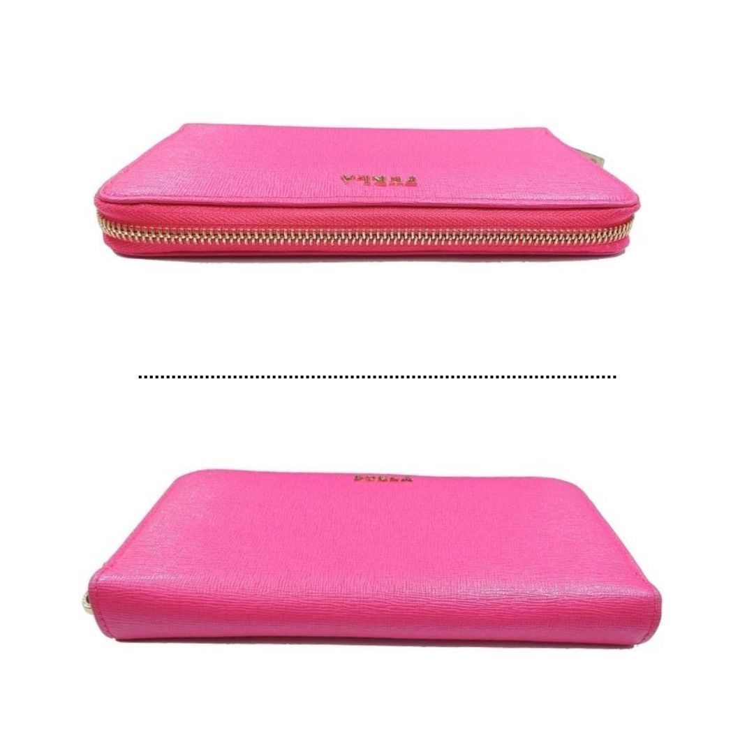 【未使用品】 フルラ ラウンドファスナー 長財布 ピンク 中古】フルラ FURLA 長財布 バビロン ラウンドジップ レザー