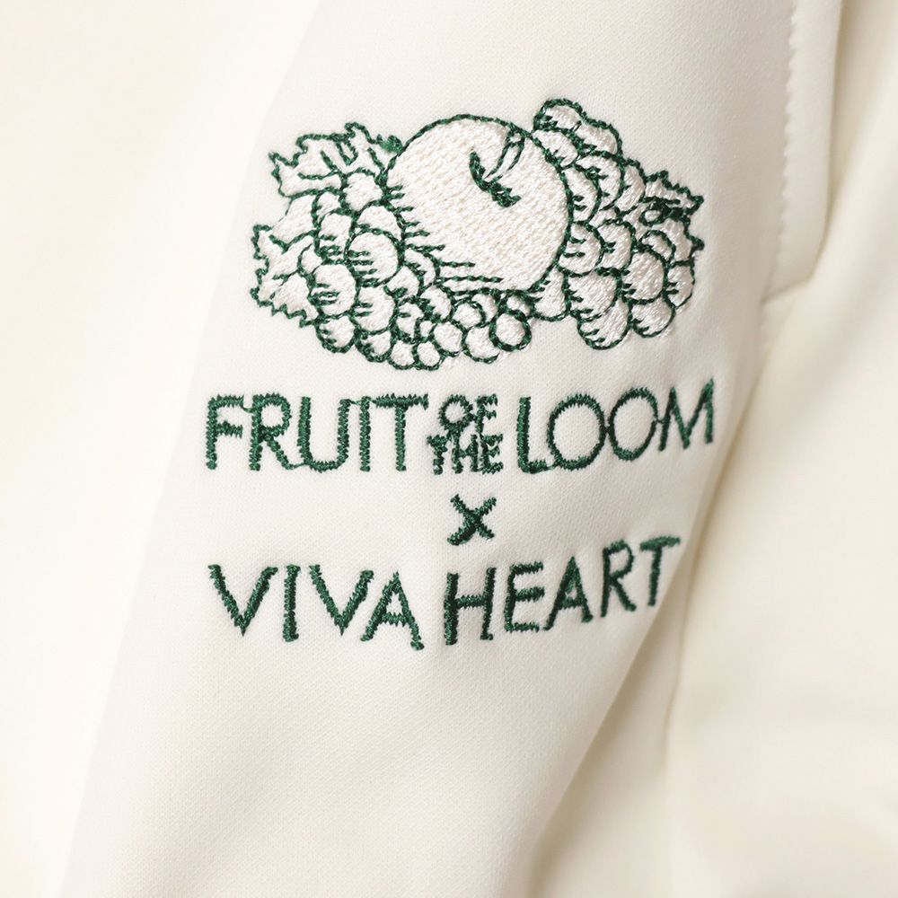 秋冬/VIVA HEART/52(LL)サイズ/スウェットパンツ 011-79010 FRUIT OF THE LOOM コラボ 裏起毛 ストレッチ ロゴ 刺繍 ゴルフ メンズ 紳士 ビバハート 新品/アイボリー/mc185/