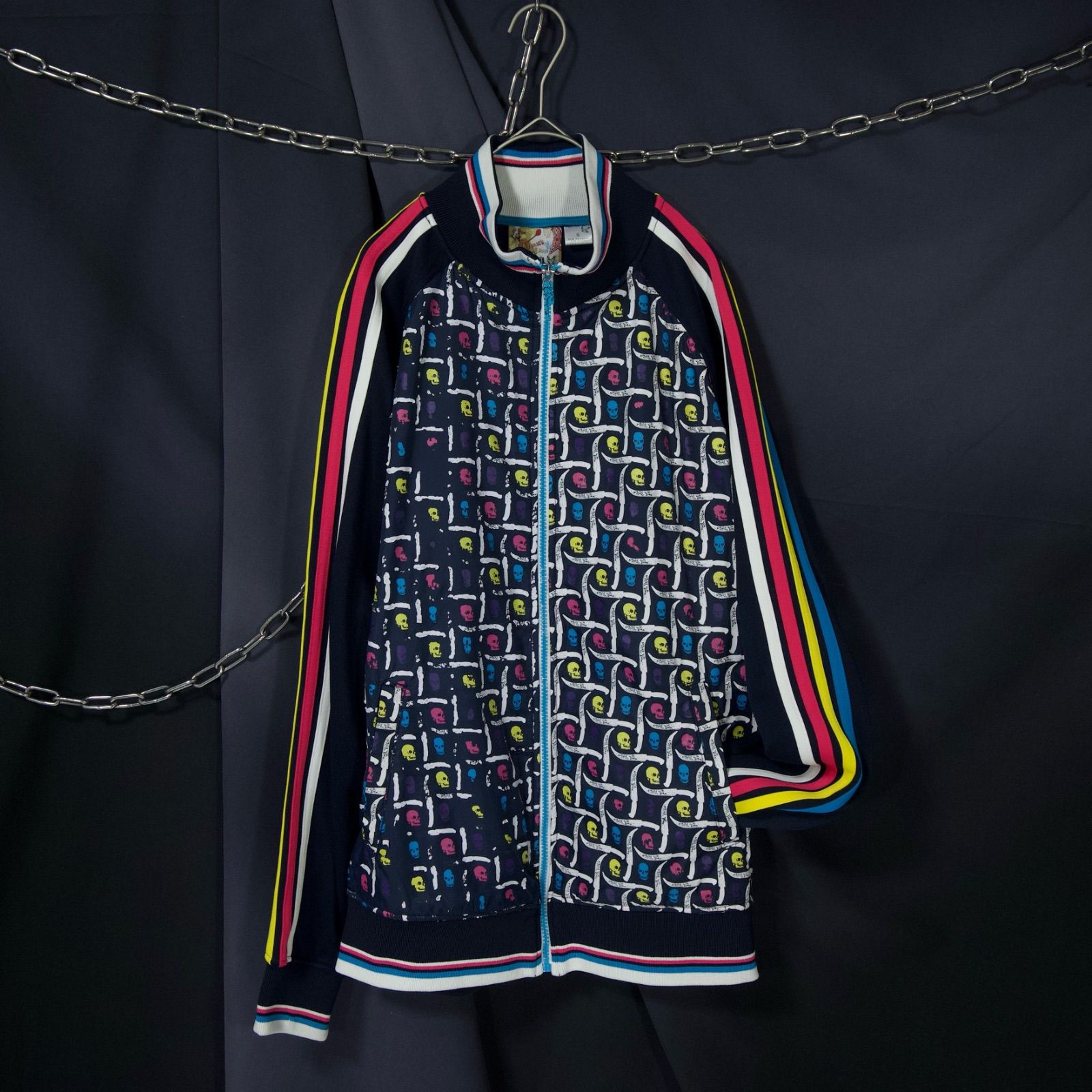 ARTFUL DODGER Skull Embroidery Full Patterns Track Jacket アート