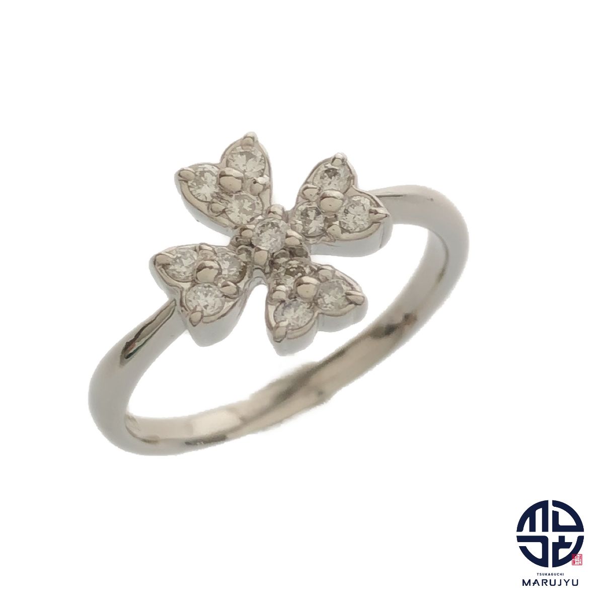 プラチナリングダイヤモンドリングクローバーリング11号