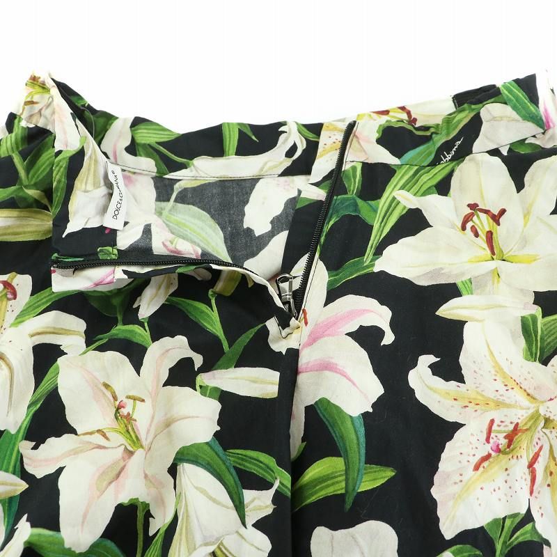 DOLCE＆GABBANAの花柄のフレアスカート Aライン