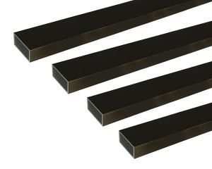 5営業日で発送 安田 アルミ角パイプ 1m 2.0x40x60mm ブロンズ 4本組
