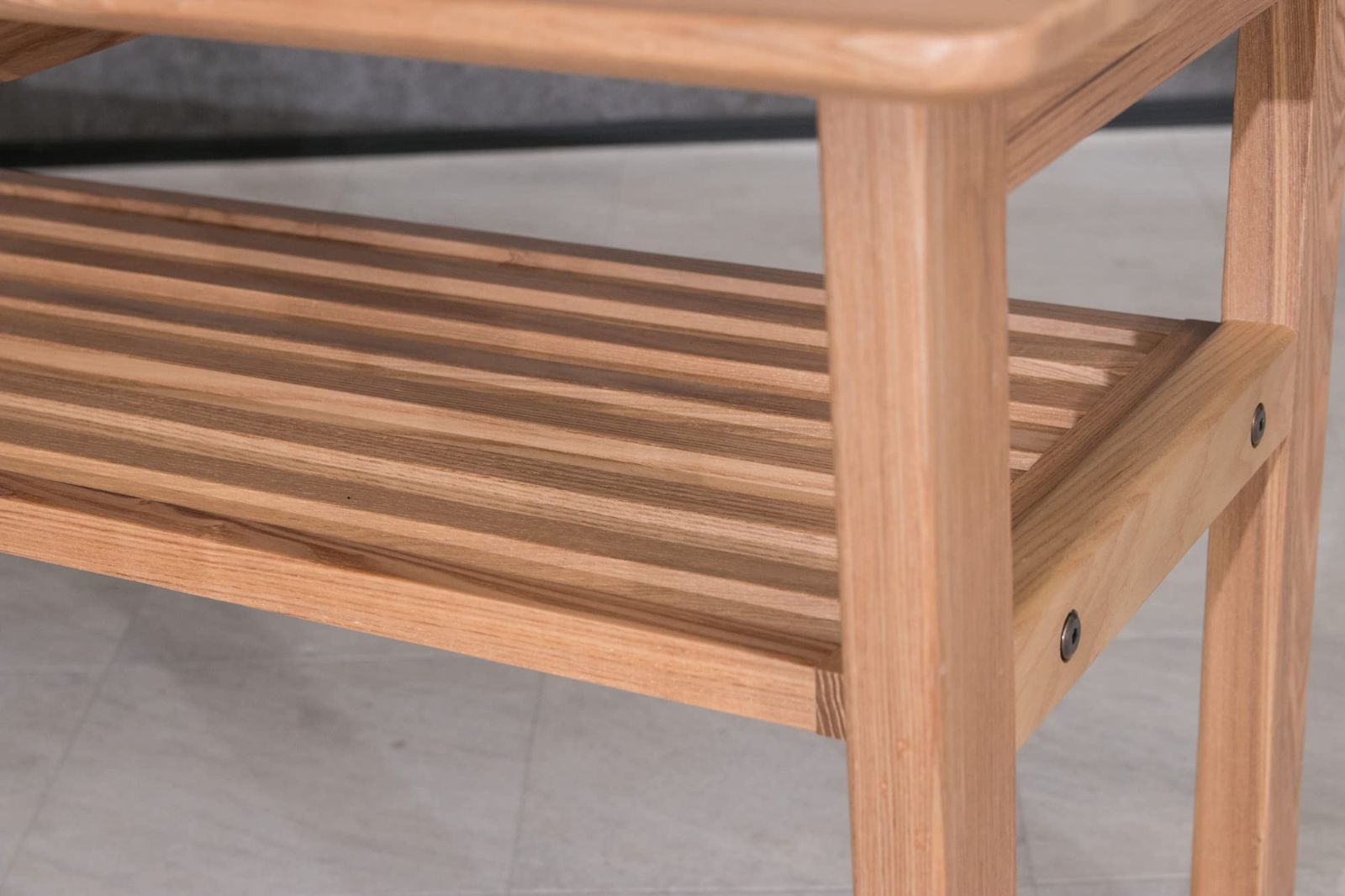 ローテーブル センターテーブル リビングテーブル ハイタイプ タモ無垢材 ナチュラル 幅90×奥行45×高さ48.5cm 462510 MARWIL-DEMENAGEMENTS_CH