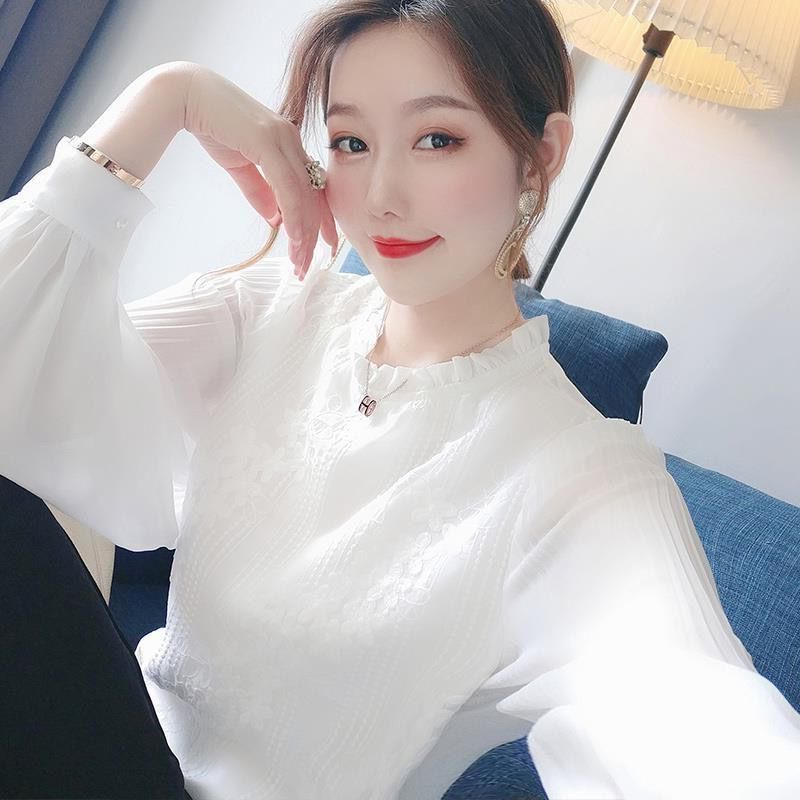 ブラウス レディース 上着 長袖 シャツ ゆるい シフォン ブラック ホワイト ネイビー ジャガード 二の腕カバー シアー シースルー ブラウス 長袖ブラウス トップス 人気シャツ レディース