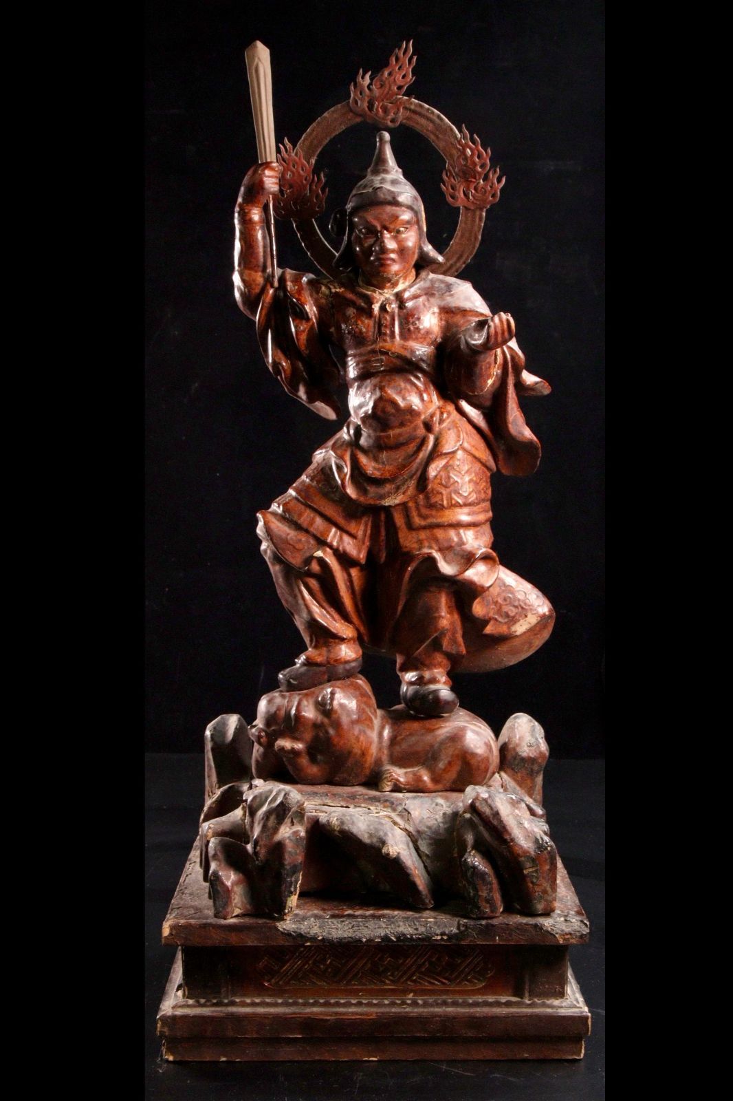 時代物 木造 玉眼 座像 仏像 寄木 仏教美術 木彫り 仏教美術 木彫 彩色 時代物 玉眼 大日如来 金彩 彫刻 仏像 極上