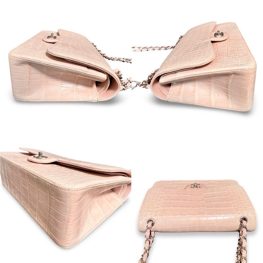 CHANEL シャネル マトラッセ ピンク マットクロコ チェーンショルダー 