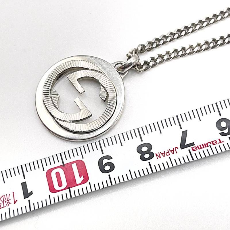 GUCCI 新品同様品 ギョーシェ インターロッキングネックレス 925