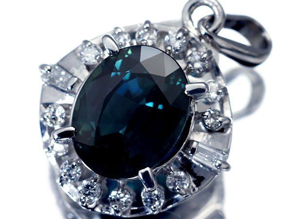 ジュエリー な彩り 良質天然ブルーサファイア3.34ct＆ダイヤ0.30ct Pt850ヘッド ソーティング h7826oi 送料無料 USTAUSTRALIA_COM_AU