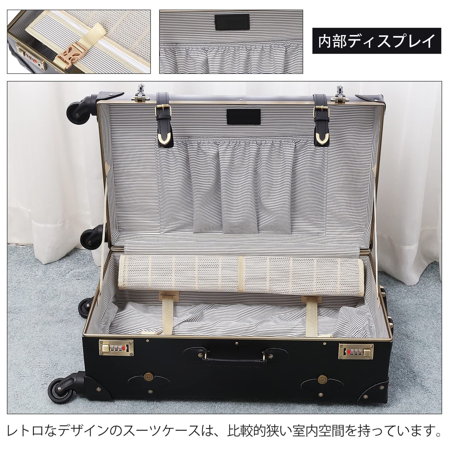 スーツケース 革 手作り 復古主義 超軽量 旅行 出張 大容量 静音四輪