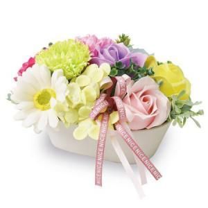 3営業日で発送 ソープフラワー カレン ポットアレンジ陶器 5カラー 12個アソート クリアケース付き BL OR PK RB RD S-122RB 入数 24