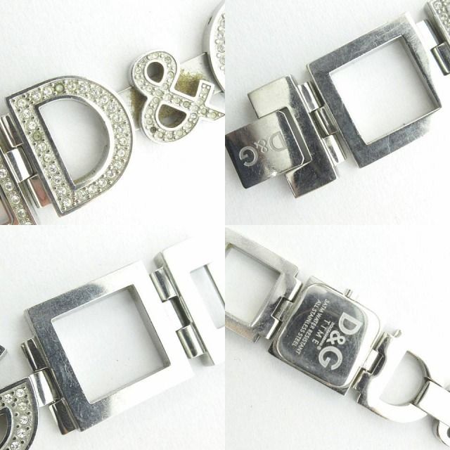 【美品・新品電池】D&G スクエア ロゴベルト レディース 腕時計 Yahoo!オークション -「スクエア腕時計」(ドルチェ＆ガッバーナ