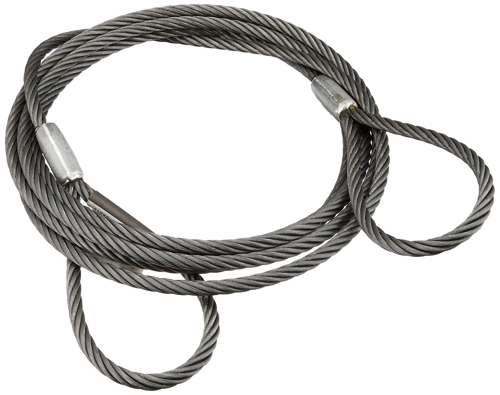 TRUSCO 2本吊玉掛ワイヤーロープスリング(カラー被覆付)アルミロックタイプ 黄透明1.5M 収縮カバー付 ( TWSP2P9S1.5WT ) トラスコ中山(株) トラスコ 2本吊玉掛ワイヤーロープスリング(カラー被覆付)アルミロック