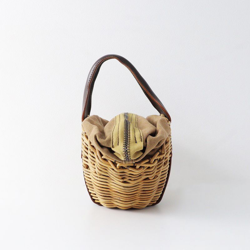 エバゴス ebagos オイルショルダー ファスナー付 かごバッグ