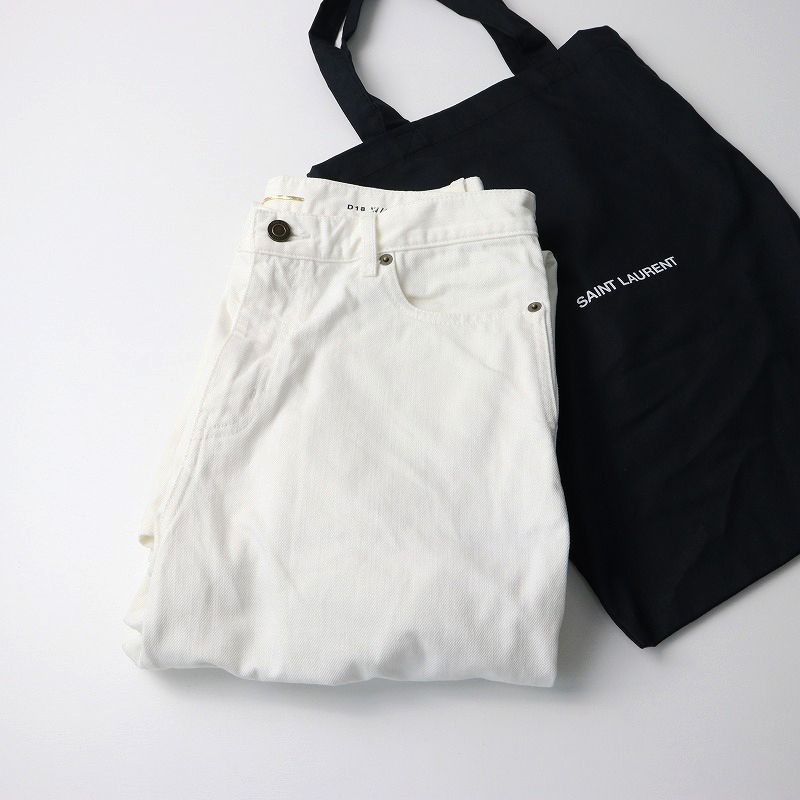 2017 SAINT LAURENT PARIS 500463 サンローランパリ D18 W|BG-LW ホワイトデニムパンツ 29 |ジーンズ 白 2400014387629