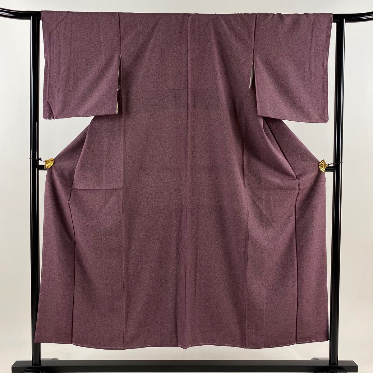 江戸小紋 身丈150cm 裄丈62cm S 袷 堅牢染 落款 百福到来 紫 正絹 秀品