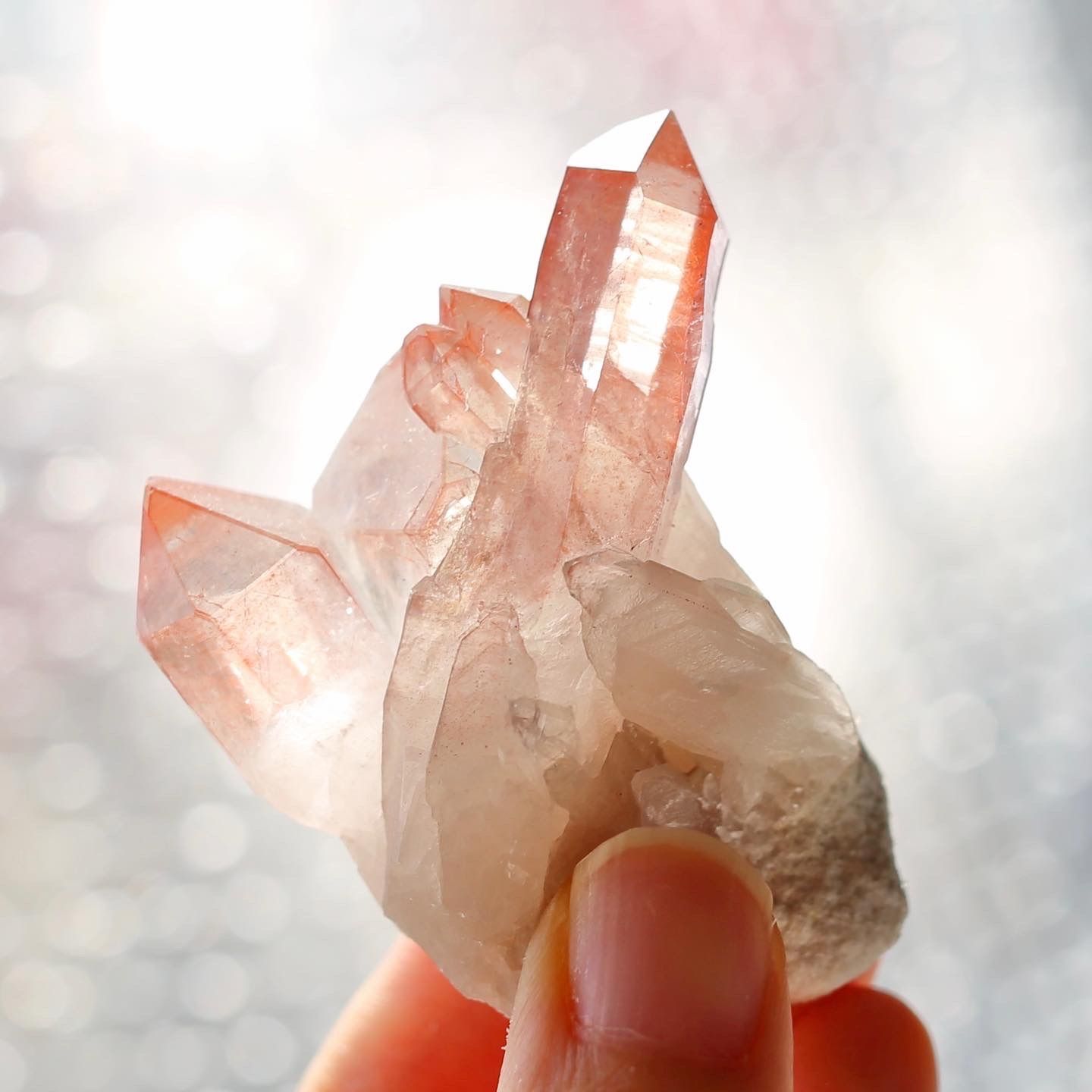 ソウルメイトツイン ディープピンクレムリアンシード 天然石 水晶
